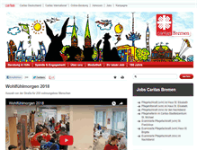Tablet Screenshot of caritas-bremen.de